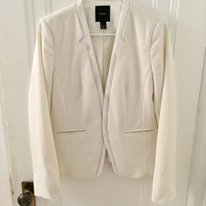 Cream Forever 21 Tuxedo Blazer
